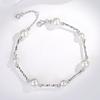 S925 Silver Bracelet for Women Korean Style Fashionable 30-point Moissanite Sparkling Glass Bead Bracelet