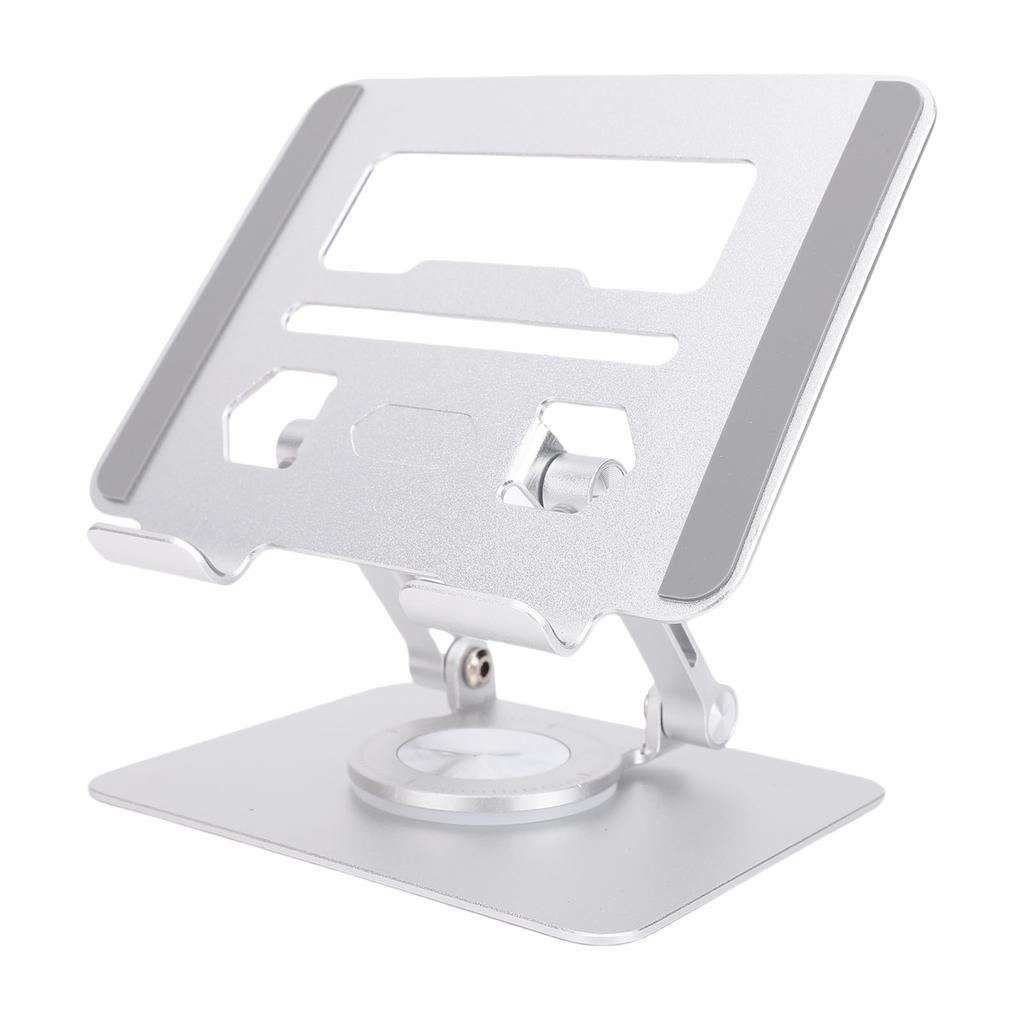Tablet Stand with 360 Degree Rotating Base Double Rod Support Bracket for 5.8 to 12.9 Inch Tablets Electronic Readers