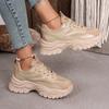 Women Sneakers Candy Colored Student Thick Soles Large Size Sneakers Women Casual Lace Up Platform Shoes Women Zapatos De Mujer