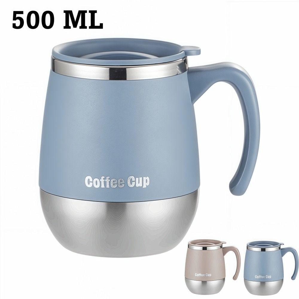С крышкой термокружка 500 мл чашка для воды портативная кофейная кружка теплоизоляция