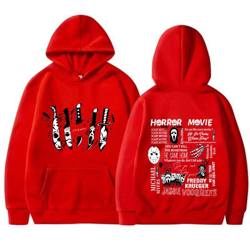 Friends Knife Horror Movie Halloween Hoodies Causal Unisex Hoodies
