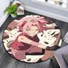 Sakura Pink Theme,Round Area Rug,Carpet Rug for Living Room Bedroom Sofa Playroom Decor,Non-slip Floor Mat