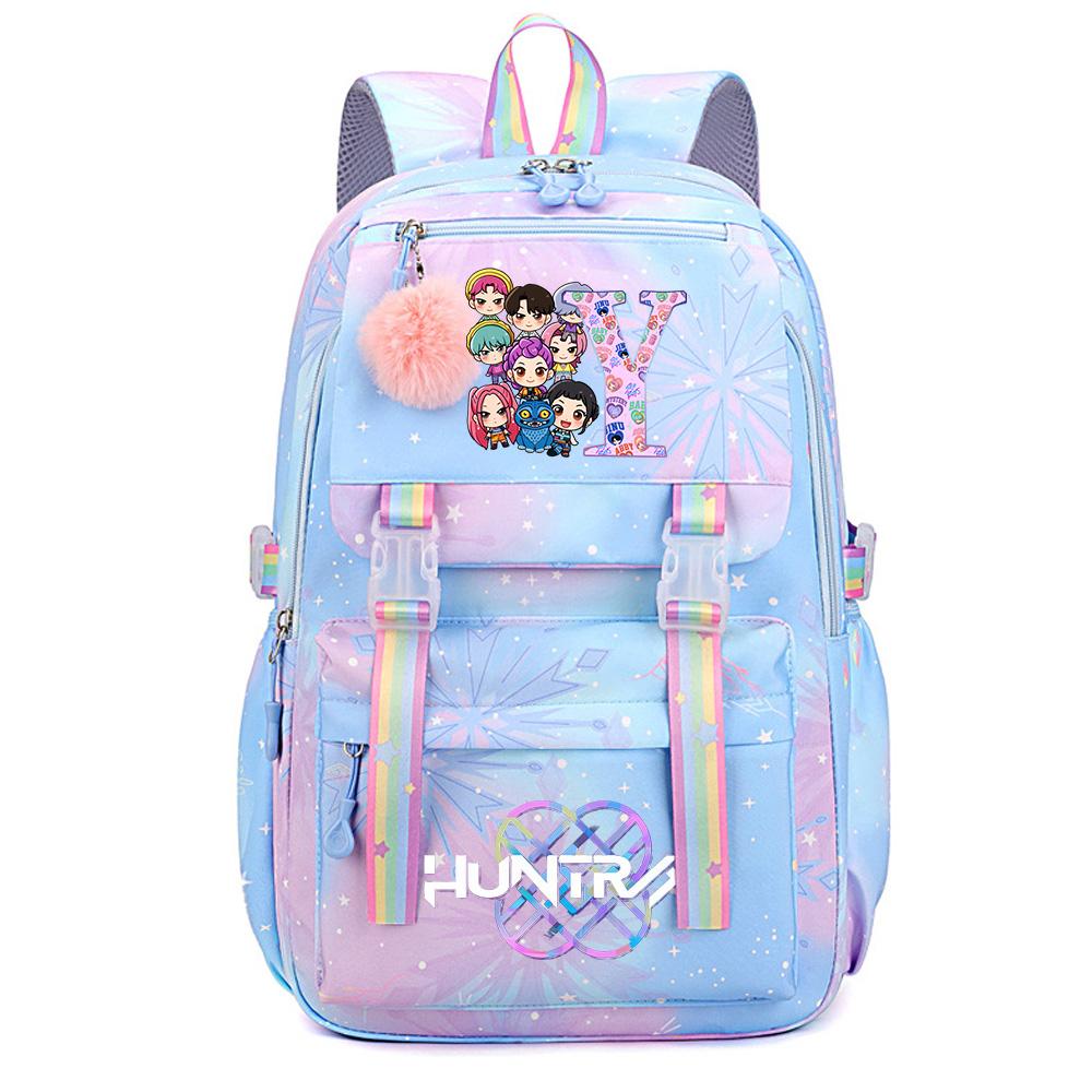 Cute K-Pop Demon Hunters Printed Large Capacity Waterproof Backpack Teenger Student Girl Boy Schoolbag Bookbag Women Large Capacity Travel Bag