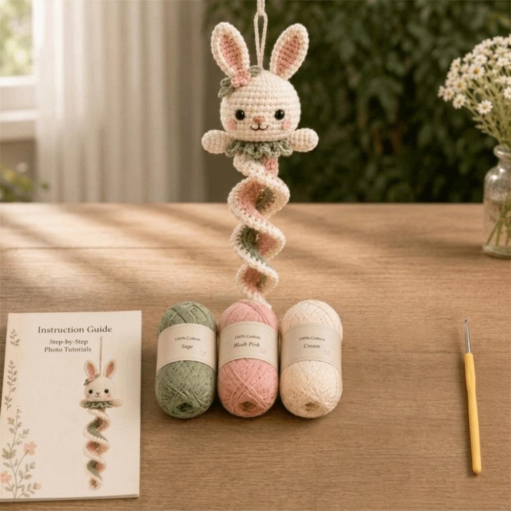 Hummingbird Garden Animal Spiral Crochet Kit Butterfly Bee Christmas Doll Pendant Backpack Charm