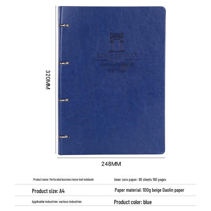 Spot A4 Thick Business Hollow Loose-Leaf Notebook – Customizable Logo, Student Diary, Simple Notepad