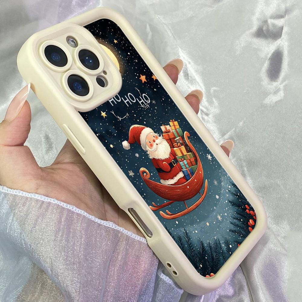 JT5 Эстетичный Рождественский Телефон для iPhone 17 16 Pro Max Samsung S26 Ultra A17 A26 A07 Xiaomi Redmi Note 14 Pro Plus Мягкий Чехол-Крышка из ТПУ