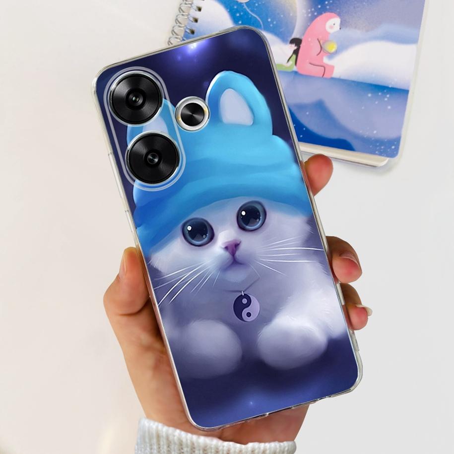 For Xiaomi Poco F6 Case Popular Butterfly Flower Soft Clear Silicone TPU Back Cover For Xiaomi Poco F6 5G F 6 PocoF6 Phone Cases