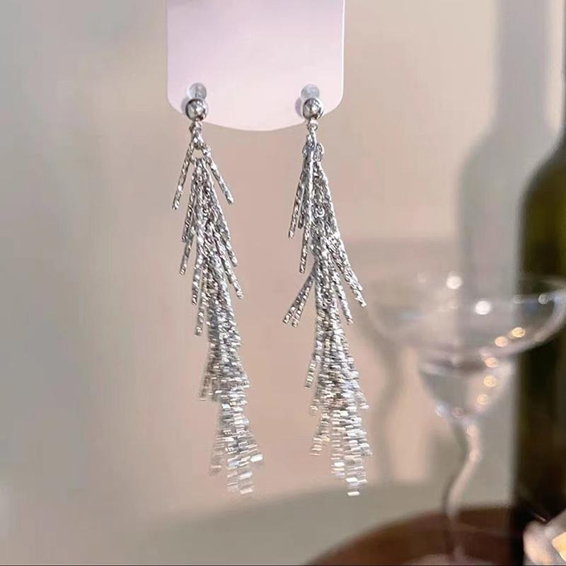 Роскошные длинные серьги-кисточки, преувеличенные металлические серьги-пряжки, цепочка, серьги-подвески для женщин, модные аксессуары для вечеринок, подарки