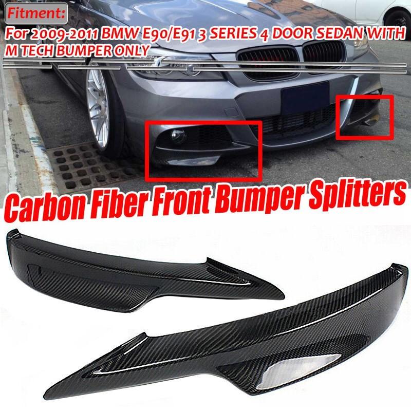 2X передний бампер автомобиля сплиттер диффузор крышка защита для BMW E90 E91 3 серии M Tech 2009-2012 противотуманные фары воздухозаборник