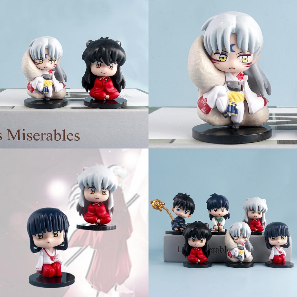 Cartoon Anime Inuyasha Sesshomaru Pvc Figurine Collectible Mini Toy Ornament