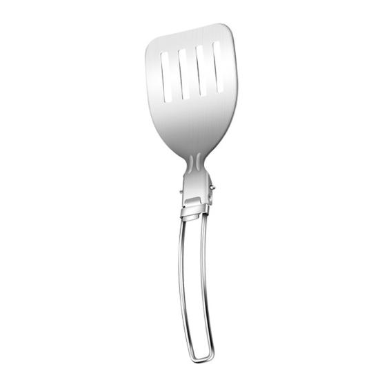 Складной набор посуды из нержавеющей стали с запирающейся ручкой, портативная лопатка для кемпинга, ложка, лопата