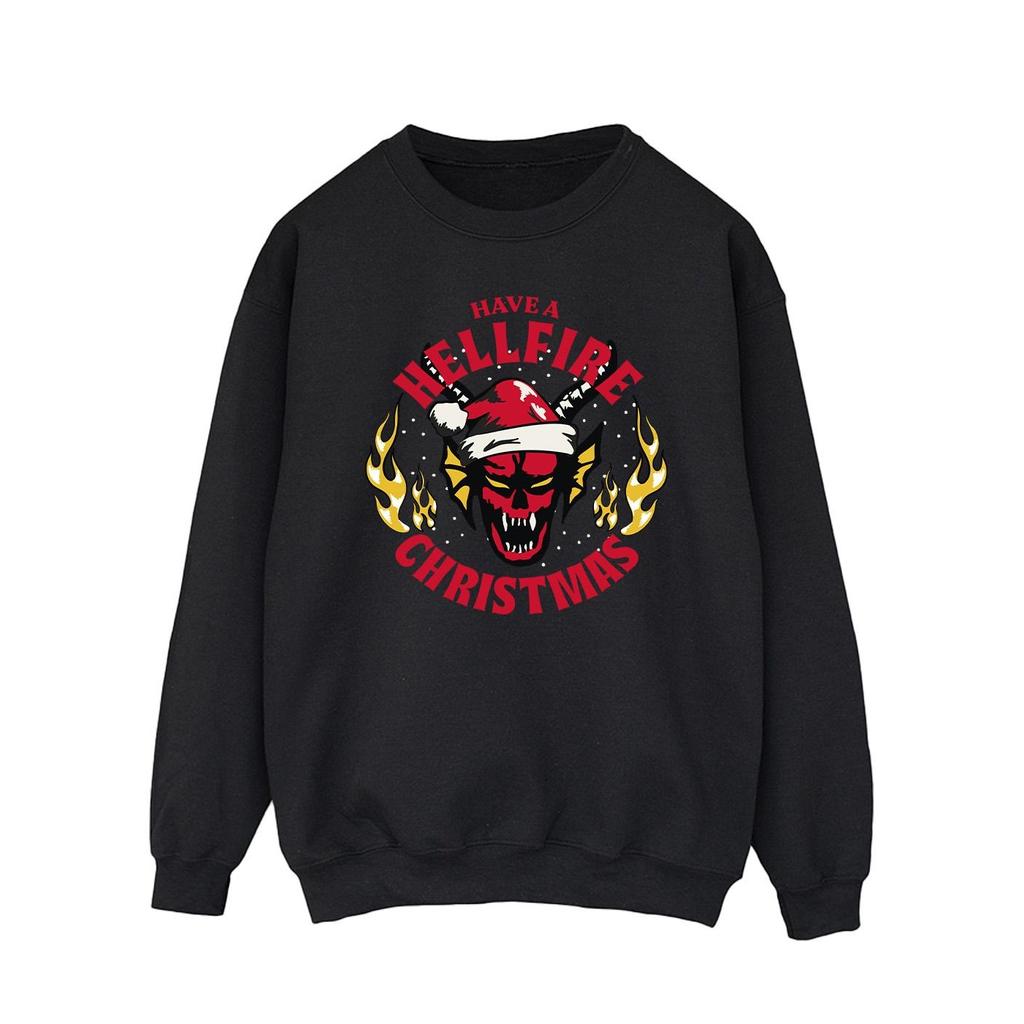 Netflix Mens Stranger Things Hellfire Christmas Sweatshirt