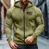 Men's  Leisure  Long Sleeves  Zipper  Hooded Hood  Hoodie  Coat  Hooded Hood