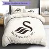Набор постельного белья с узором Swansea City AFC Одеяло Декор для дома Подарок (1 пододеяльник + 2 наволочки без наполнителя)