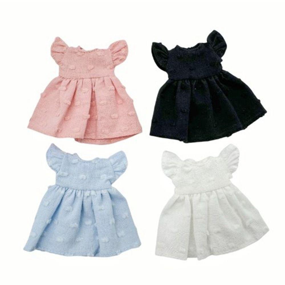 Fashion Doll Dot Dresses Accessories Tops Clothes Skirt for 1/11 OB11 Dolls/for 1/12 BJD