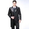 Spring and Autumn Long Genuine Leather Coat Men's Suit Collar Sheepskin Coat Men's Leather Windbreaker Coat Thin Style