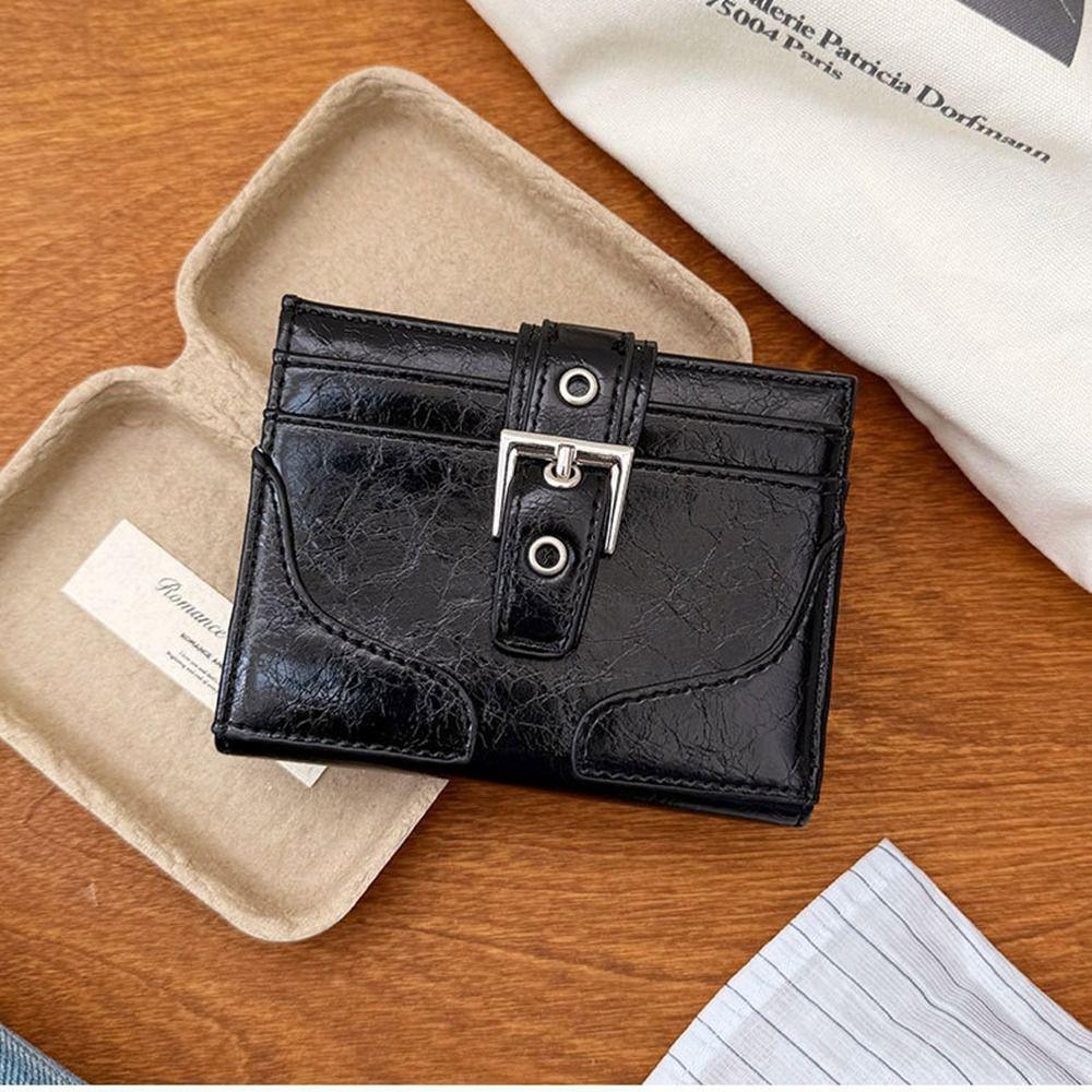 Purse Women Short Wallet Korean Style Coin Pouch Retro Card Bag Card Storage Bag