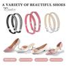3 Pairs Fixed Shoelaces Reusable Faux Leather Sparkling Rhinestone Elastic Laces High Heel Sandals Straps