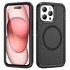 3-в-1 Гибридный усиленный бронированный чехол для IPhone 17 Air 16 15 14 Pro Max Plus Беспроводная зарядка OTT-BOX Жесткий противоударный защитный чехол