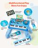 VEVOR Baby DJ Playset for Toddlers 1-3, Educational Musical Table Toys with 133 Sound Sources, Recording and LED DJ Turntable