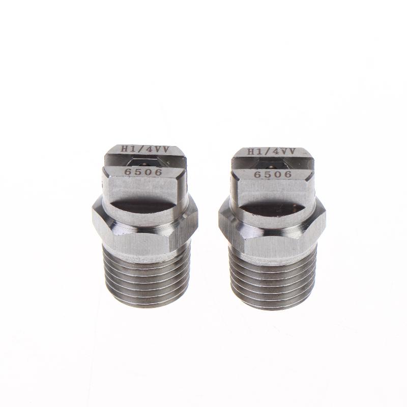 2Pcs Bspt High Pressure Flat Fan Nozzle 65 Degree Hvv Water Spray Nozzle For Cleaning