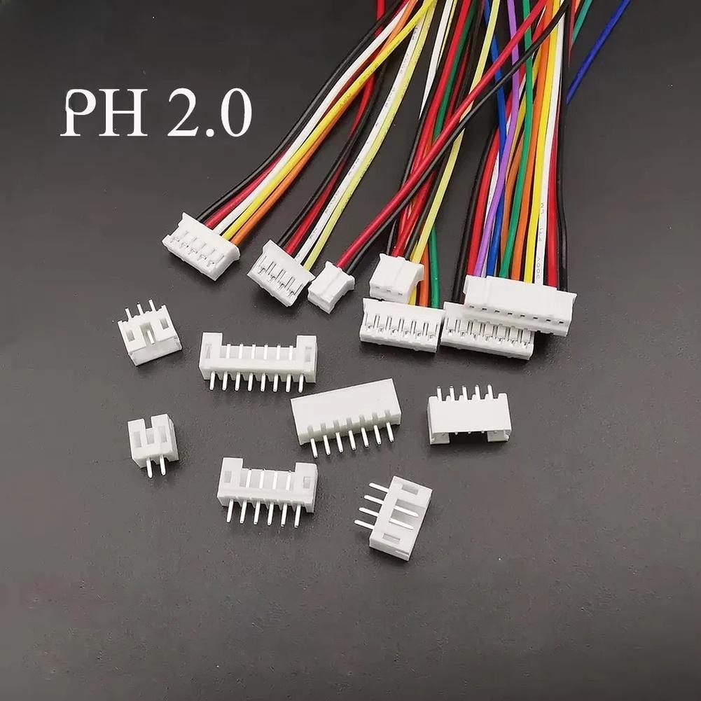 Разъем жгута проводов с шагом контакта PH2.0мм, кабель 26AWG с гнездом, от 2P до 10P, многоконтурный, для электронных применений