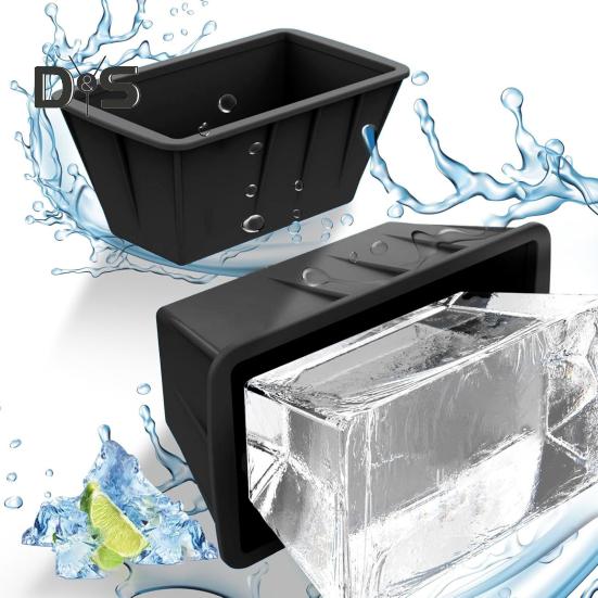 Силиконовая форма для кубиков льда, многоразовый большой лоток для кубиков льда для кулеров, поездок на пляж, формочки для блоков льда для морозильной камеры, аксессуары для ледяной ванны