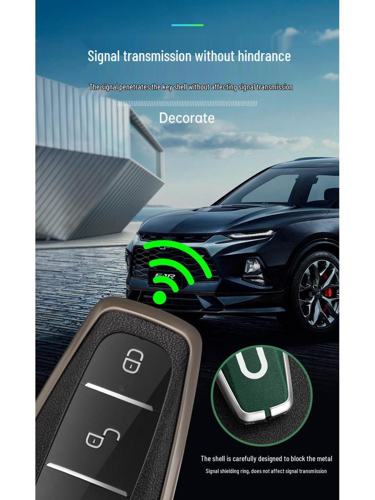 BYD Han Key Case: Compatible with BYD Qin Pro, Song Max, Tang, and Song Plus - Metal Shell Car Key Holder