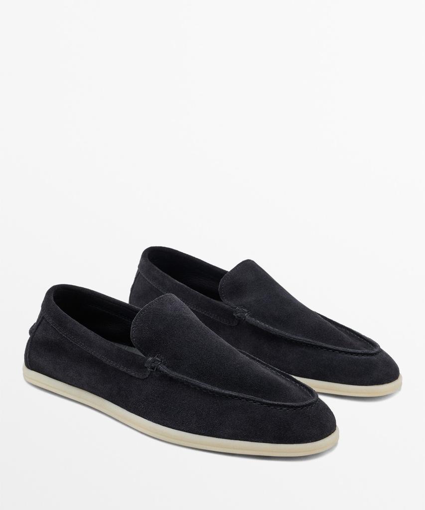 Massimo Dutti Soft Split Suede Leather Loafers