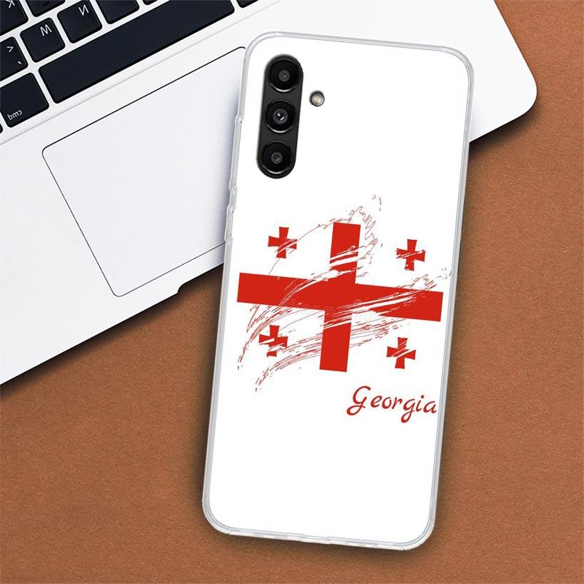 Чехол для телефона с флагом Грузии для Samsung Galaxy A51 A71 A50 A70 A40 A30 A20E A10 A41 A31 A21S A11 A01 A6 A8 + A7 A9 Plus