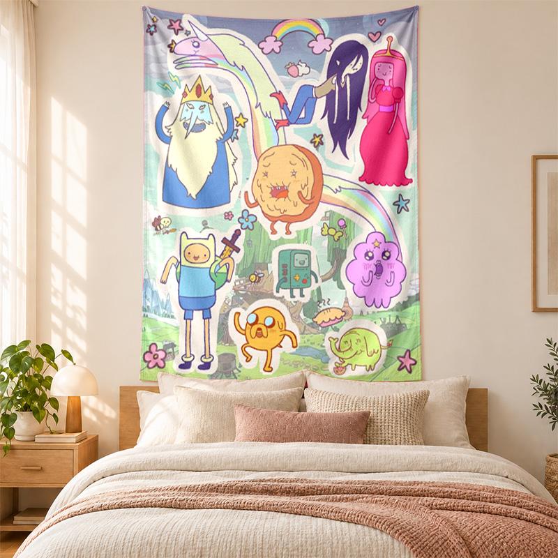 Adventure Time Tapestry highquality for decorating living room bedroom dorm walls ideal as bedroom wallart orholiday gift