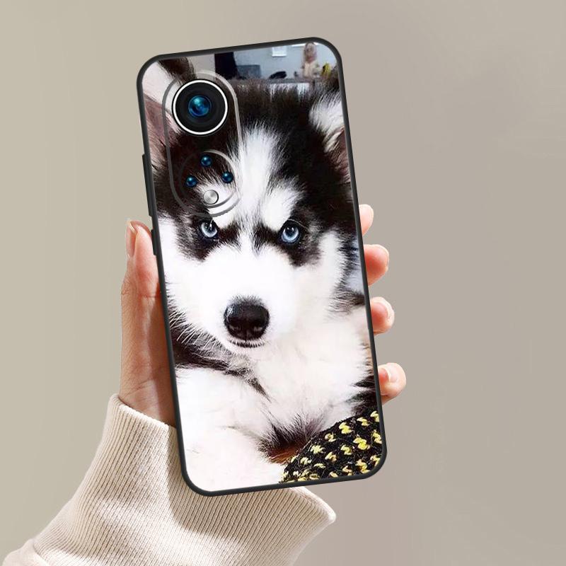 Чехол с рисунком щенка хаски для Honor Magic 8 6 5 7 Lite 400 Pro 200 90 70 50 X8c X8b X9a X9b X9c X9d Win RT