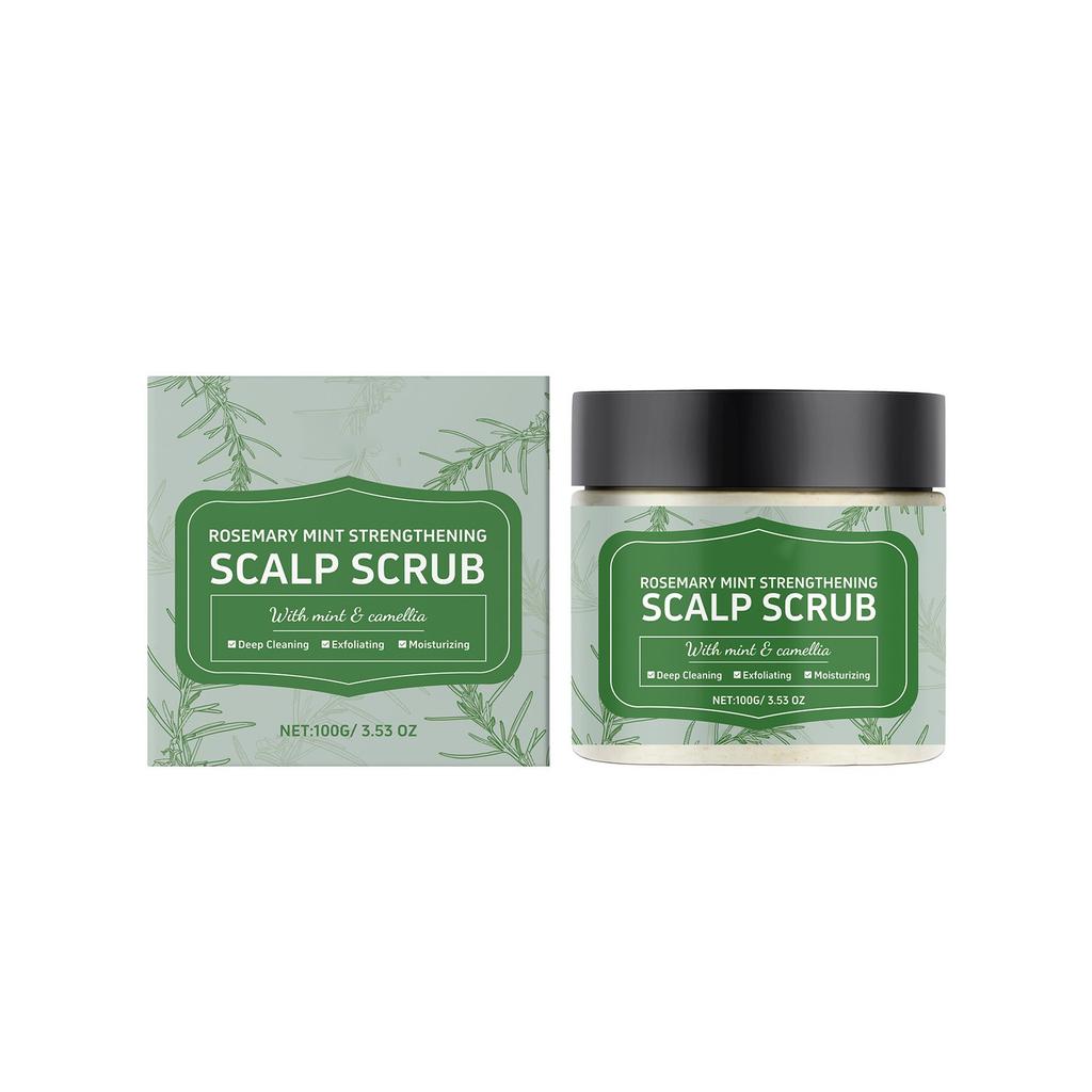 Gentle Exfoliating Scrub For Scalp Cleansing And Hair Root Care With Sea And Mint For Refreshing Nourishment