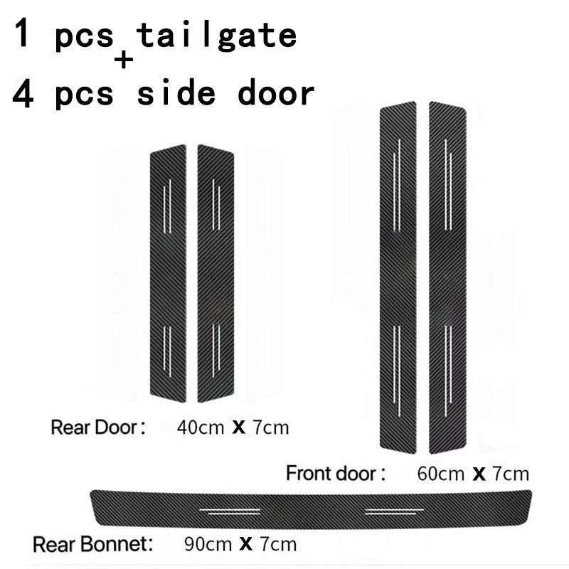 Carbon Fiber Car Trunk Bumper Protective Sticker Interior For seat leon ibiza Alhambra Exeo Altea Arona Mii IBL Car Accessories ujm690