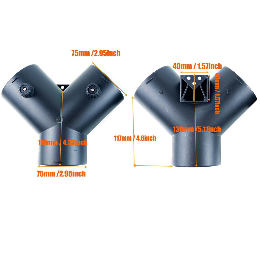 60 мм 75 мм клапан заслонка регулируемый воздуховод дизельный нагреватель вентиляционный воздуховод разветвитель выхлопной трубы выход соединитель соединитель для автомобиля
