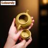 140 мл Исинский фиолетовый глиняный чайник ручной работы из нефритового зайчика, глиняный чайник желтого сечения с заварочным устройством, чайный набор «Цзыша», чайный подарок
