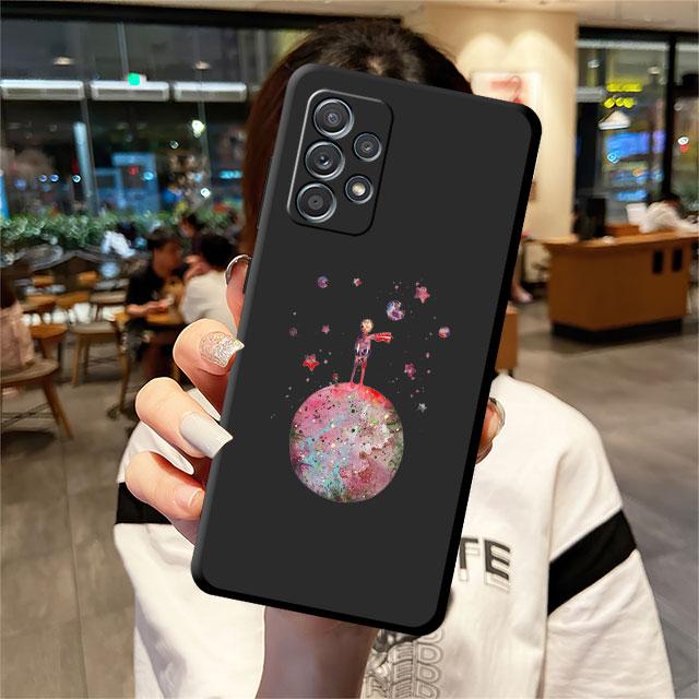 Черный чехол для телефона «Маленький принц» для Samsung Galaxy A71 A11 A12 A13 A32 A52 5G A22 A72 A21s A51 4G A52s A33 A53 A41, сумка