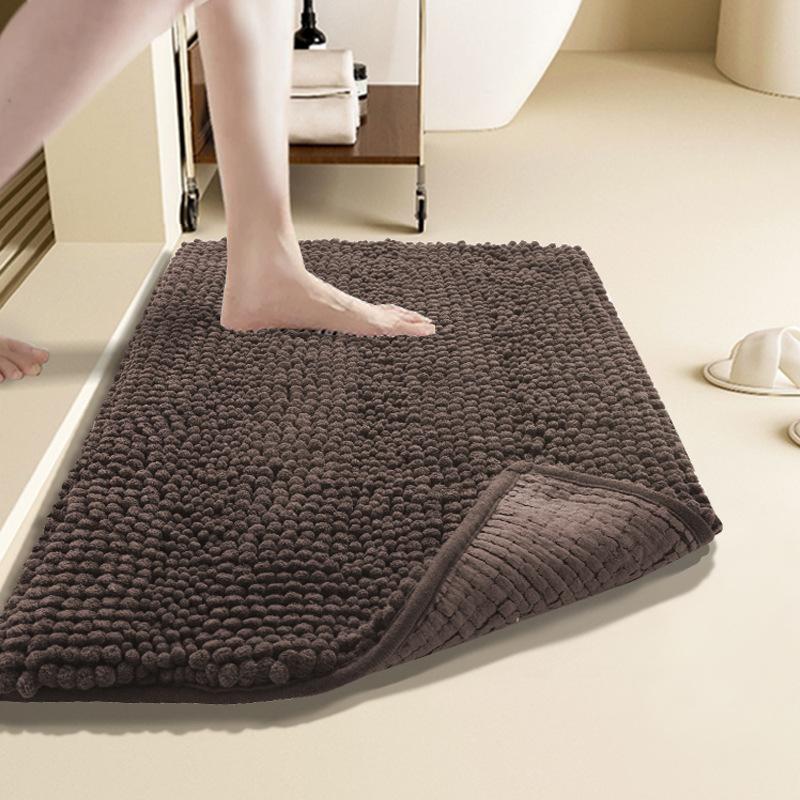 Bathroom Floor Mat Chenille Strong Absorbent Bathroom Door Door Mat Non-slip Dirty Carpet Toilet Toilet Door Mat