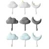 3pcs Cloud Hooks No-punch Non-marking Adhesive Backed Adhesive Hooks Kitchen Bathroom Wall Cute Hooks