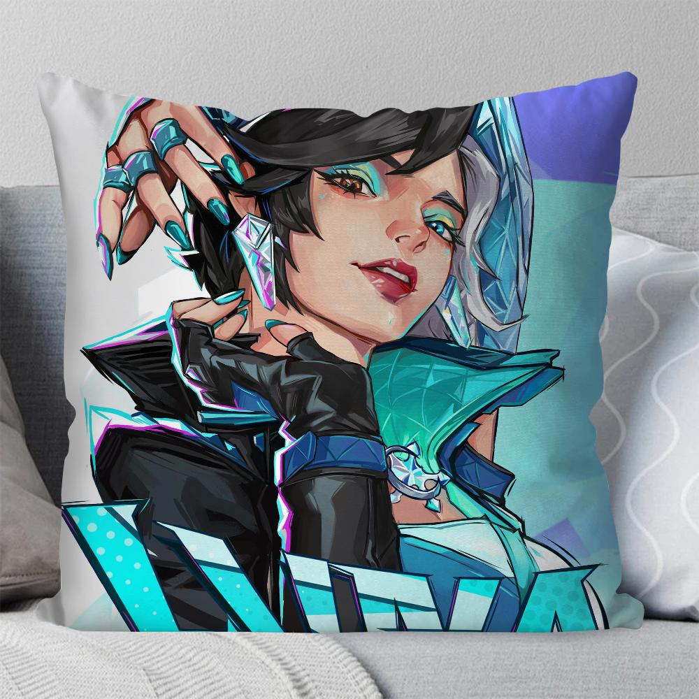 Луна S-Снежная Игра М-Marvel Rivals Наволочка Квадратная Подушка Спальня Диван Отдых Комфорт Подушка Гостиная Домашнее Украшение 40X40