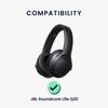 kwmobile 2x Headphone Cover Compatible with Anker Soundcore Life Q20 Replacement Ear Pads Cushion PU Leather Gray -