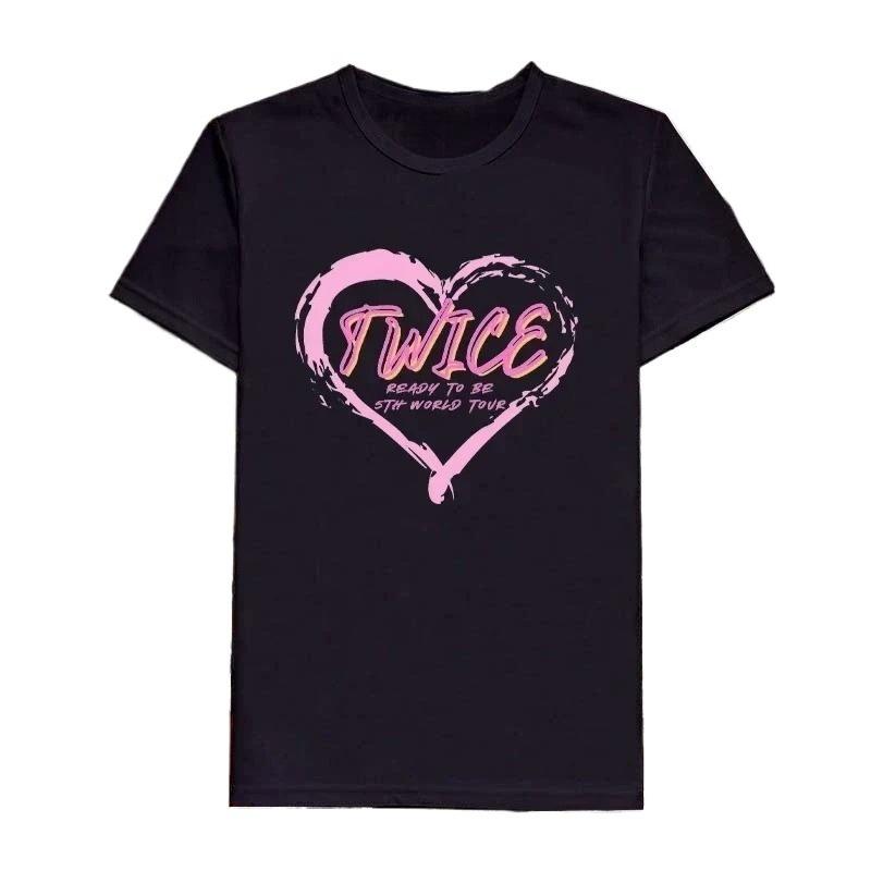 2026 Kpop Twice Lovely T-shirt Short Sleeve Ready To Be Album Photo Printing Tshirt for Women TZUYU SANA MINA JIHYO NAYEON MOMO DAHYU