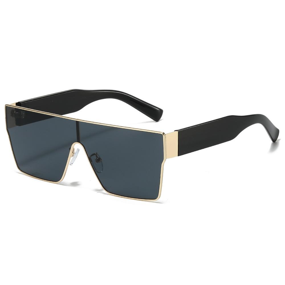 New square sunglasses women's European and American fashion trend one-piece sunglasses men's ins style street sunglasses