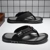Fashion Flip Flops Summer Mens Slippers Casual Shoes Beach Sandals Outdoor Slides Walking Comfort Designer Fashion Luxury Leather