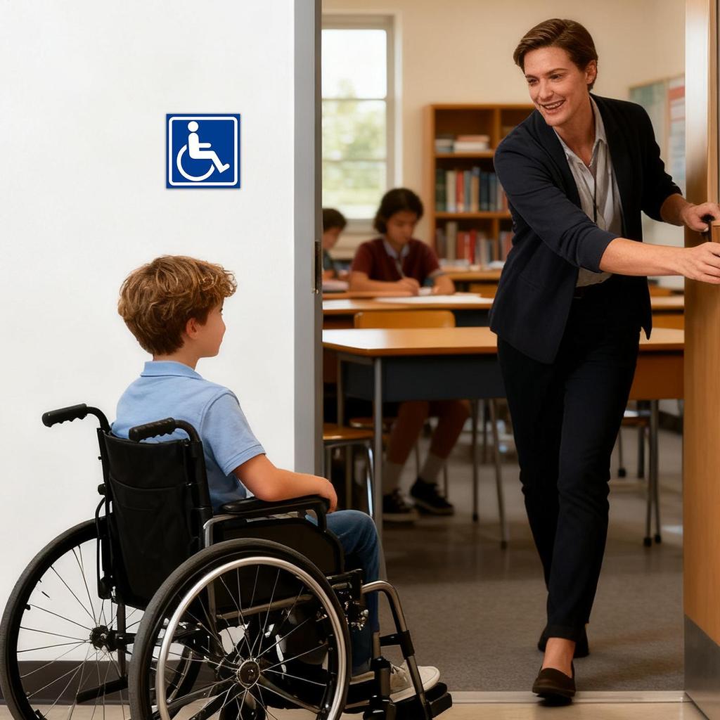 Знак «Инвалид» 4 шт. Самоклеящийся Водонепроницаемый Принадлежности для салона автомобиля Знак «Инвалид» для ванной комнаты Для автобуса Парковки Ресторана Отеля