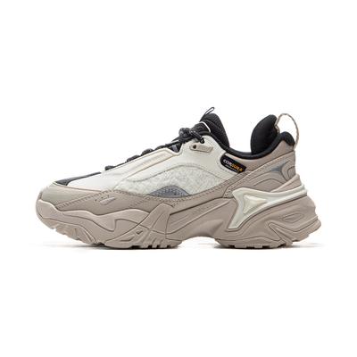 Li Ning CF Suo Qian Xing Ce 3 модные универсальные нескользящие износостойкие низкие туфли для папы женские кроссовки серо-белые AHCU038-1