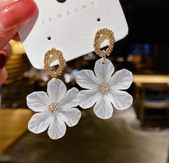 Серьги-подвески в виде лепестков цветов для женщин, креативный дизайн, темперамент, индивидуальность, ювелирные изделия, подарок для девушки, Brincos