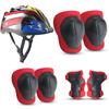 Kids Skateboarding Safety Gear Set With Helmet Knee Elbow Wrist Guards Roller Skating Scooter Cycling Outdoor Sports