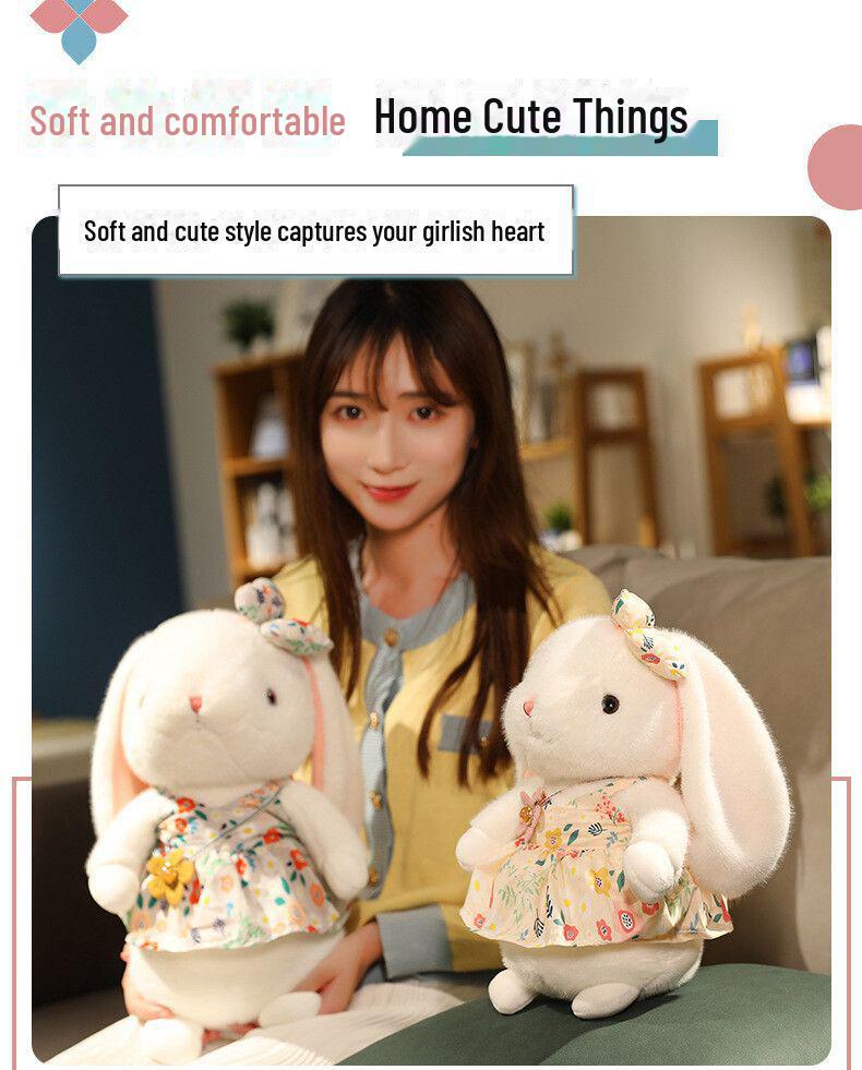 Очаровательная плюшевая кукла «Маленький белый кролик» — мягкая подушка для сна в подарок на день рождения девочки