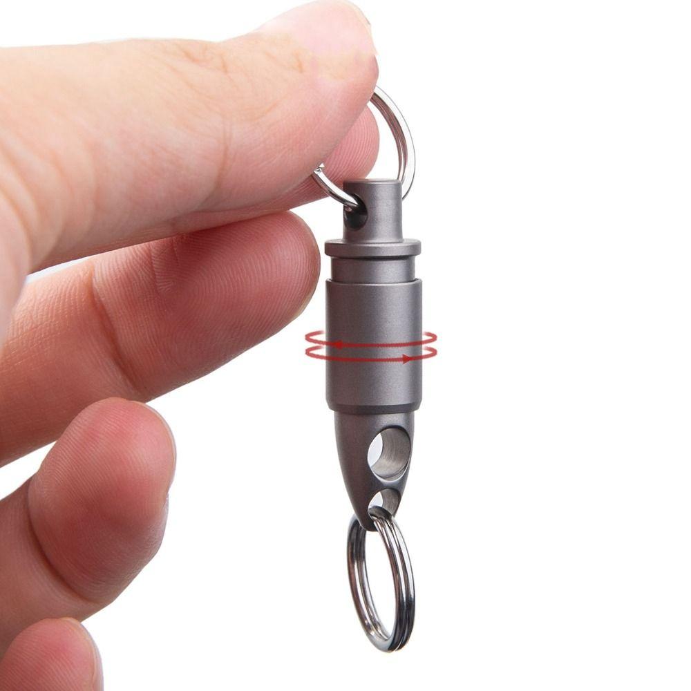 360° Rotatable Titanium Alloy Keychain Portable Keyring New Car Key Ring Outdoor Small Tool